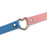 Leather Heart Collar - Custom Colours