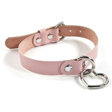 Hanging Heart Collar - Baby Pink