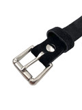 Suede Hanging Heart Collar - Black