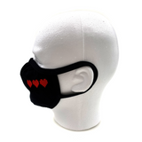 8-Bit Hearts Face Mask