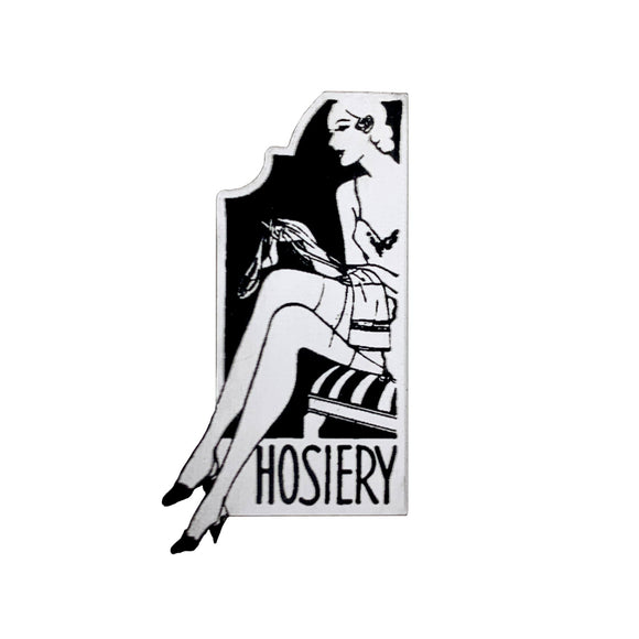 Vintage Hosiery Ad Pin