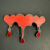 Bleeding Hearts Hair Clip