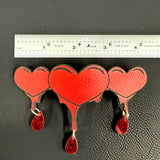 Bleeding Hearts Hair Clip