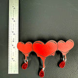 Bleeding Hearts Hair Clip