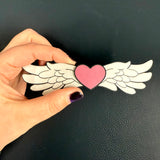 Angel Wing Heart Hair Clip