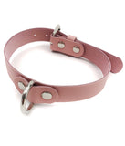 Leather D Ring Collar - Baby Pink
