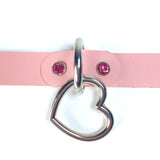 Hanging Heart Collar - Baby Pink