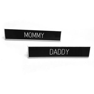 Mommy and Daddy pins