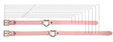 Leather Cat Collar - Baby Pink